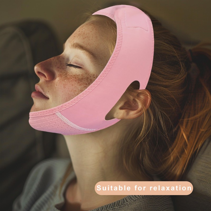 Yuibthr Chin Strap for Sleeping, V Line Lifting Mask, Floral
