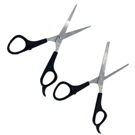 BIUDECO 2pcs Professional Sturdy Hair Shears Stainless Steel Flat Scissors for Haircut Barber Scissor for Salon