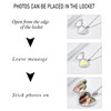 TANGPOET Rose Locket Necklace with Picture Flowers Photo Lockets Pendant