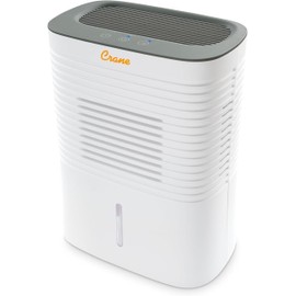 Crane Compact Dehumidifier for 300 Sq Ft Rooms, 0.5 Gallon Tank, For Basements, Bedrooms, Offices, Portable Dehumidifier, Auto Shut-Off, Whisper Quiet