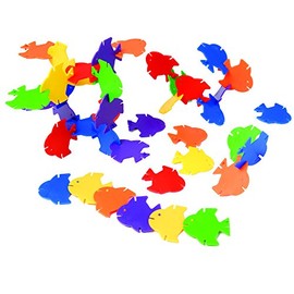Constructive Playthings Linking Fish Connecting and Building Toys, Kindergarten Must Haves for Teaching 3D Design, Use for STEM Activities and Games, 240-Piece Playset, 18 Months & Older
