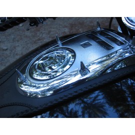 diycycleparts VTX1300 CHROME SPEEDOMETER SPIKE BOLTS speedo dashboard gas tank fuel S C R