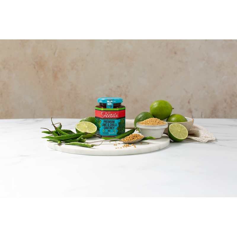 Geeta's Lime and Chilli Chutney, 230 g (Pack of 2)