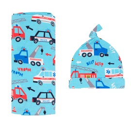 Little Sleepies Swaddle & Hat Set, Baby Swaddles Newborns, Soft Viscose from Bamboo Swaddle Blanket Wrap (to The Rescue)