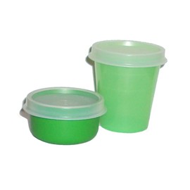 Tupperware Midget Smidgets Mini Bowls 2 Ounce and 1 Oz Green Set of 2