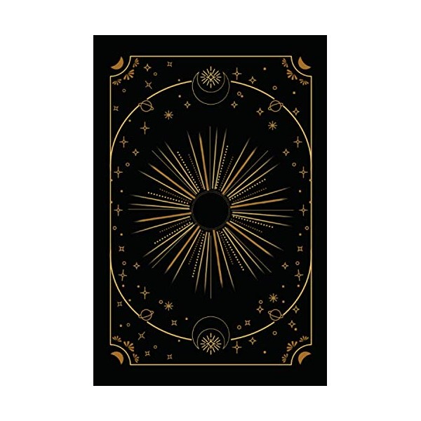Tarot Journal, 100 Day 3 Spreads Reading, Black and Gold