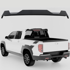 Rear Truck Cab Roof Top Spoiler Wing Pickup Compatible with for Honda Ridgeline 2017 2018 2019 2020 2021 2022 2023 2024 2025 2nd Gen All Trim All Models All cab All Bed Sizes Gloss Black Accessories