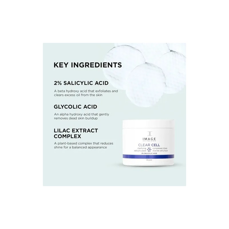 Image Skincare, Clear Cell Almohadillas Aclaradoras Salicíli
