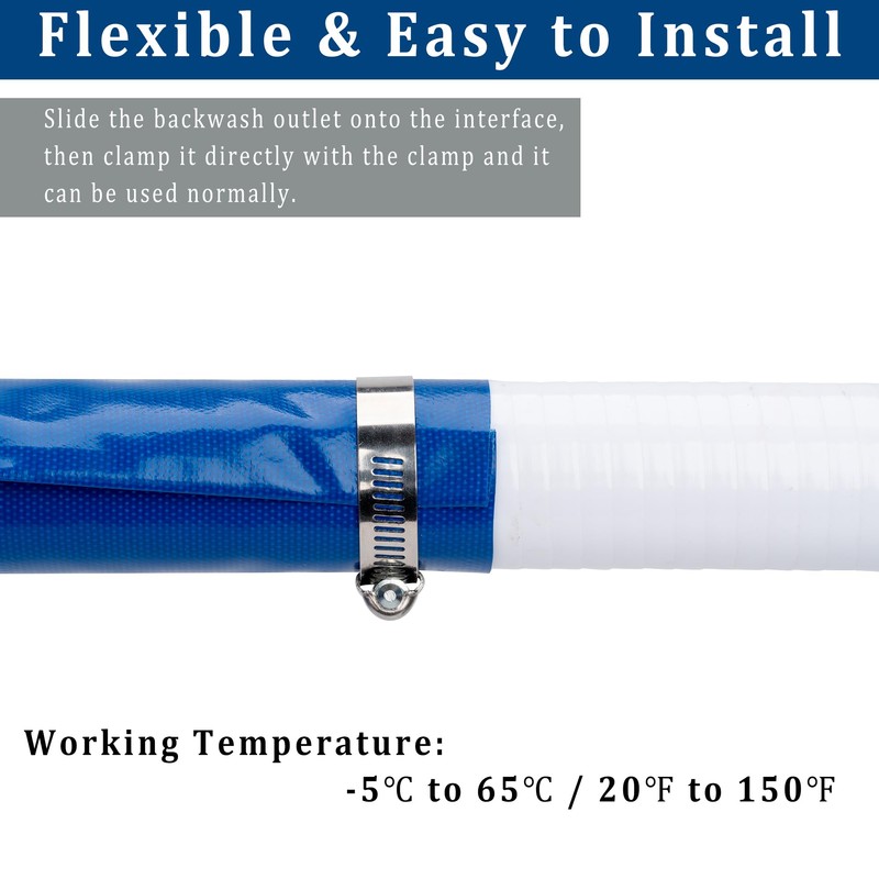 3 in x 50 ft Pool Backwash Hose Heavy Duty