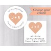 Return Address Initials and Heart Sticker/Label (#149-WH)