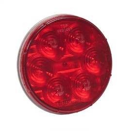 Maxxima M42346R Lightning Red 4" Round Stop Tail Turn Light