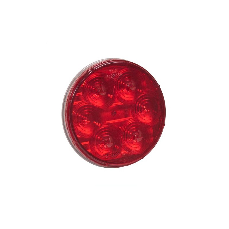 Maxxima M42346R Lightning Red 4" Round Stop Tail Turn Light