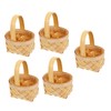 iplusmile 5Pcs Tiny Woven Baskets with Handle Versatile Party Treats