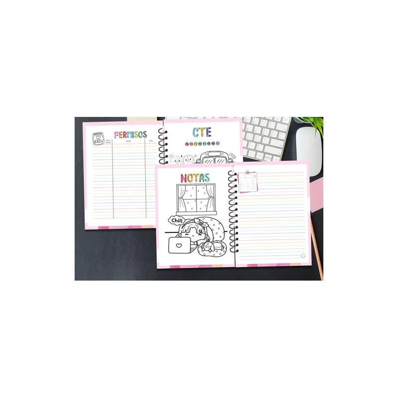 Agenda Directora Primaria/pree Personalizable 2026 Cute