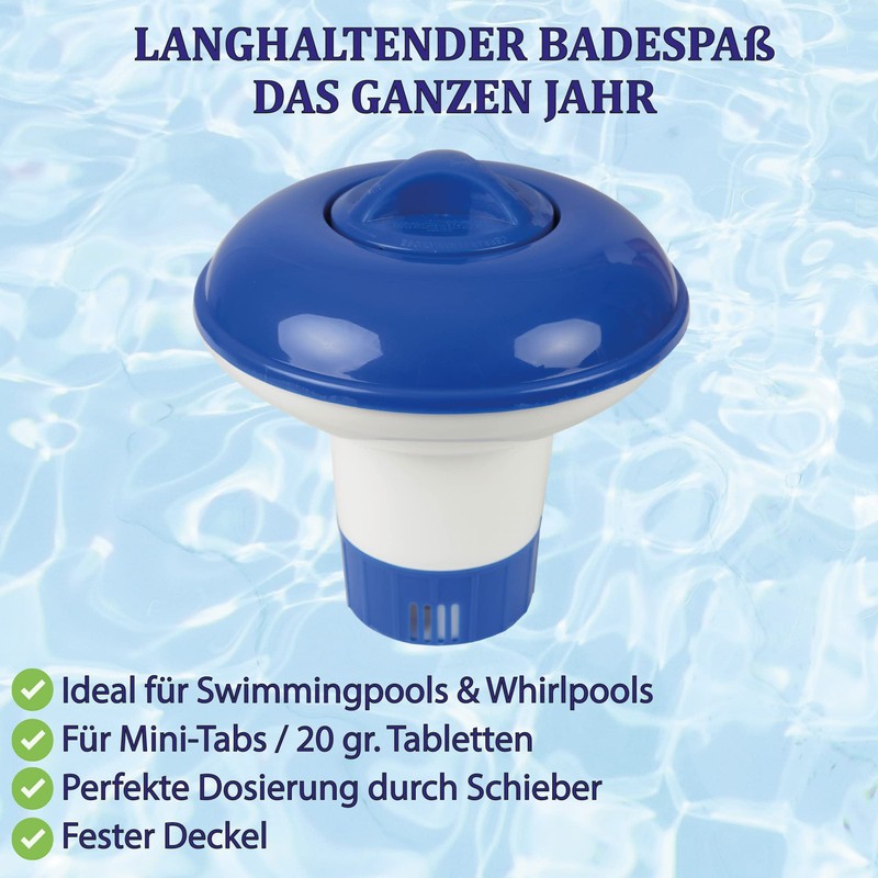 Bestlivings Chlorine Dosing Float (Diameter 13 cm) for Mini Tabs