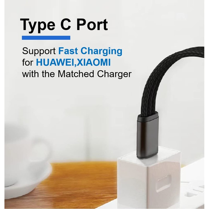 3 in 1 Type C Rapid Charging Cable, 47.2 inches