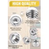 Caianwin 25Pcs 1/4"-20 Nylon Insert Hex Lock Nuts A2 304