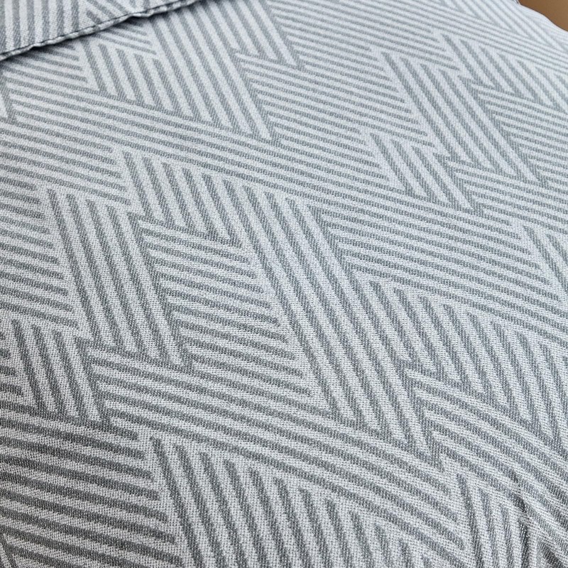 DuShow Cot Bed Duvet Cover Set, Cotton, Grey Line, Toddler