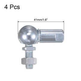 uxcell 4pcs CS13 M8 Angle Ball Joint, M8x1.25 Right Hand Thread, A3-Steel Self-lubricating Ball Socket End Fitting