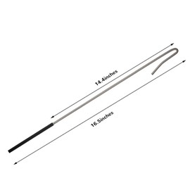 rflaueo 4pcs 16 inch Puppet Handles Arm Control Rod Metal Puppet Stick Accessory Stainless Steel Puppet Arm Control Rod Rubber Sleeve for Small and Large Puppets(U170-4)