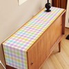 Nepnuser Linen Spring Easter Buffalo Check Plaid Table Runner Rustic