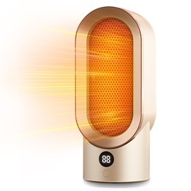 Vantisan Calentador Electrico para Hogar, Calentador de 800 W, Calentador Portátil con 2 Modos,Calor Rápido y Protección Contra Sobrecalentamiento y Vuelcoa