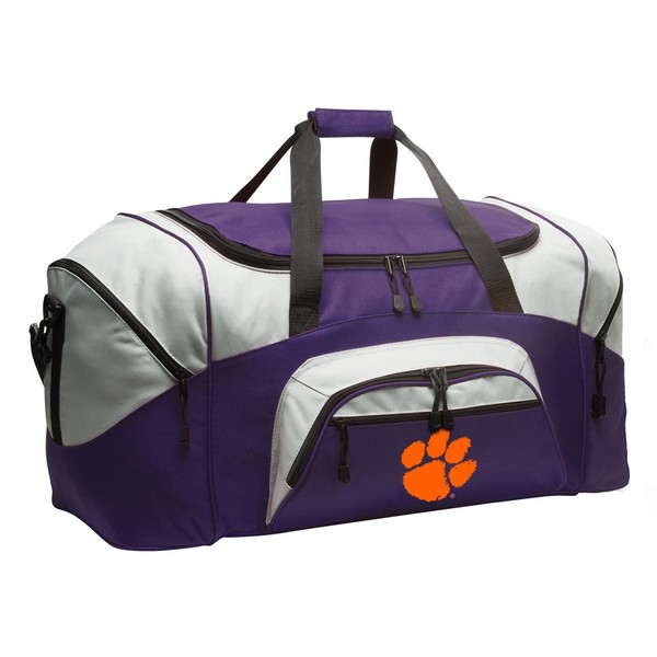 Clemson University Duffle Bag Clemson Tigers Gym Bags Purple