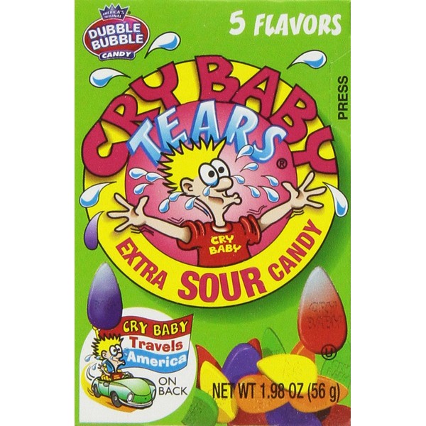 Cry Baby Tears Candy (24 Count, 5 flavors) 2.96lbs