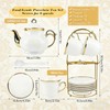 20-Piece Porcelain Tea Sets for Adults, British Style Tea Party