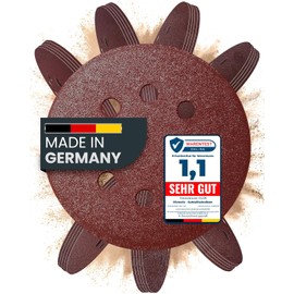 PICTORIS Schleifpapier 125mm Klett Komplett Set – Exzenterschleifpapier mit langer Standzeit, starker Haftung & reduzierter Vibration dank einzigartiger Klettschicht | Made in Germany | Korn 40-400
