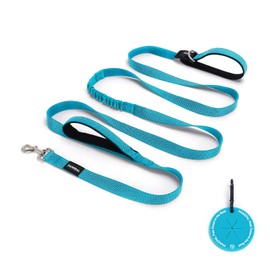PAWZPAL 6-8FT Hands Free Dog Leash - Adjustable Waist & Crossbody Belt, Tangle-Free, Reflective Urban Leash for City Walks, Jogging & Daily Use (Sky Blue)