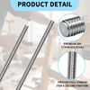 MCSDFN 5 Pcs M6-1.0 Fully Threaded Rods 304 Stainless Steel