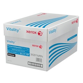 Xerox Vitality 8.5-inch x 11-inch Premium Multipurpose Paper, 24 lbs., 97 Brightness, 4000 Sheets/Carton (1001)