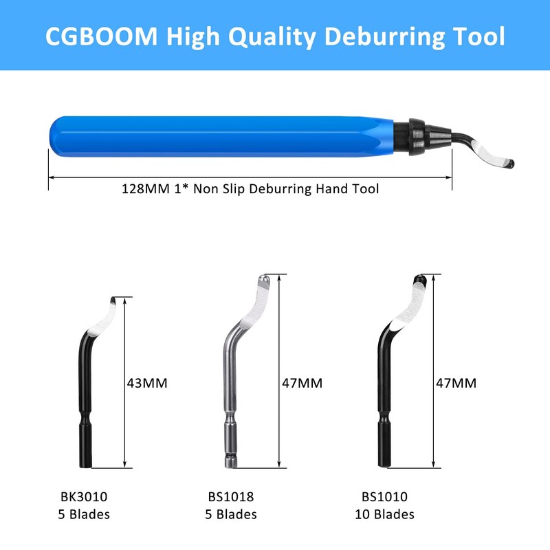 CGBOOM Universal deburring tool, metal handle, hand deburring tool with