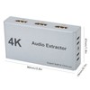 HDMI Audio Extractor Distributor 2 in 1 out 4k 30hz