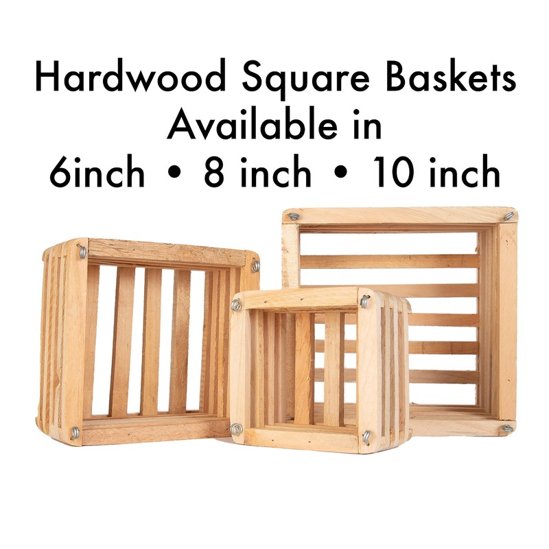 Sun Bulb 52720 Better GRO Square Cedar Basket, 8"