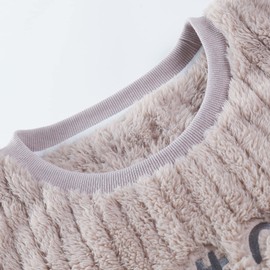 GOSO Boys' Pyjamas Set - Boys Pyjamas Warm Winter for Teenagers Boys Long Sleeve Big Boy Velvet Sleepwear 9 10 11 12 13 14 15 Years, 8p2 Grey