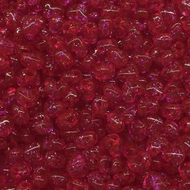 Heart Beads Red Glitter Sparkle Large Hole Pony Beads Made in USA