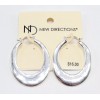 New Directions Silver Oval Hoop Earrings #E1133