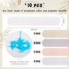 Toulite 10 Pcs Cotton Bra Liners 3 Layer Rectangle Under