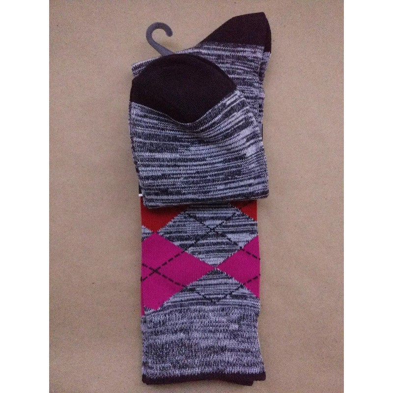 George Men's George Fashion Crew Dress Socks Spacedye Argyle 1