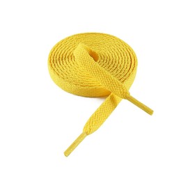 VSUDO 200cm Length Flat Golden Yellow Trainers Shoelace, 8mm Wide Shoe Laces for Sneaker, Premium Trainer Shoe String, Replacements Athletic Sport Shoelace for Women or Men (1Pair-Golden Yellow-200cm)
