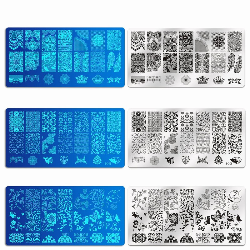 Nail Image Plate Set, Value Set of 17 (13 Plates+2
