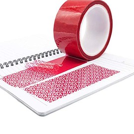 WELSTIK - Cinta de sellado de seguridad roja, a prueba de manipulaciones, 1.9 pulgadas x 55 yardas