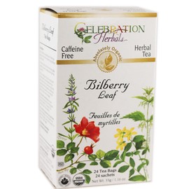 Celebration Herbals Teabags Herbal Tea Bilberry Leaf Organic, 24 Bags