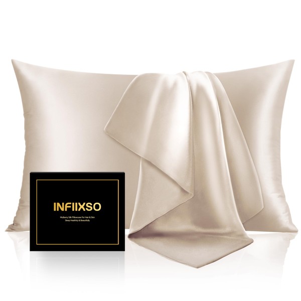 INFIIXSO Mulberry Silk Pillowcase for Hair and Skin, Silk Pillow