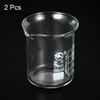 PATIKIL 50ml Low Form Glass Beaker, 2 Pack 3.3 Borosilicate