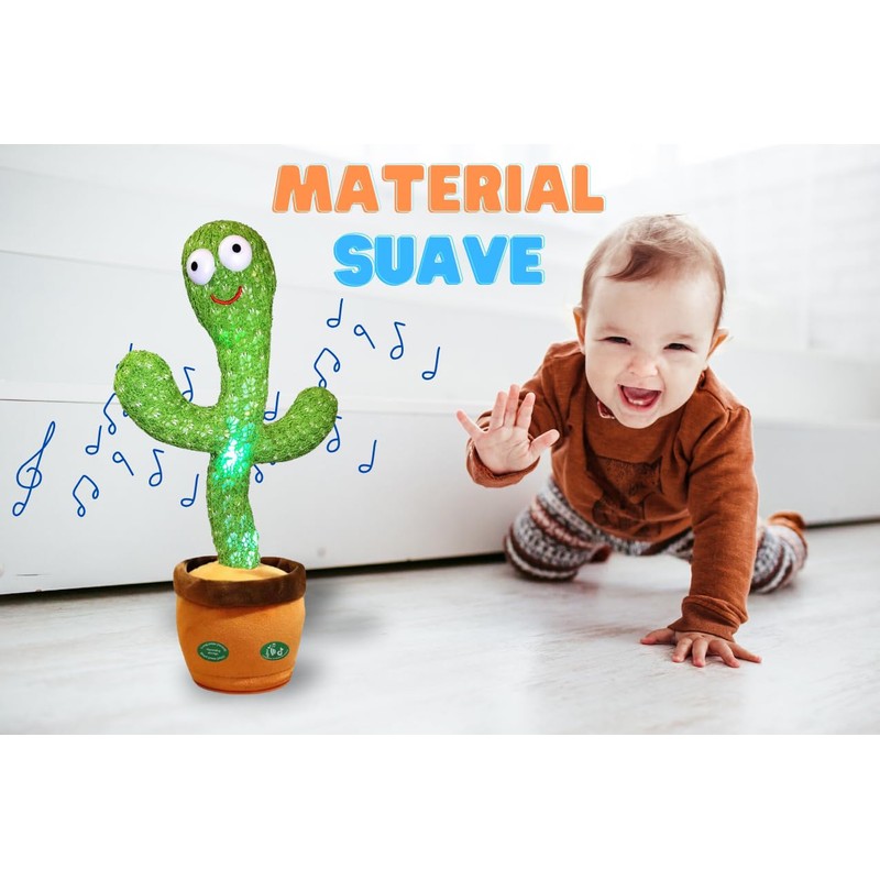 DOSYU Juguete Cactus Bailarín Repite Sonidos y Frases Recargable
