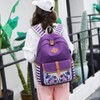 goldwheat - Mochila de lona para niñas, con puerto de
