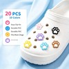 Tandarui 20 Pack paw Print Charms, Decoration Pins Pack for